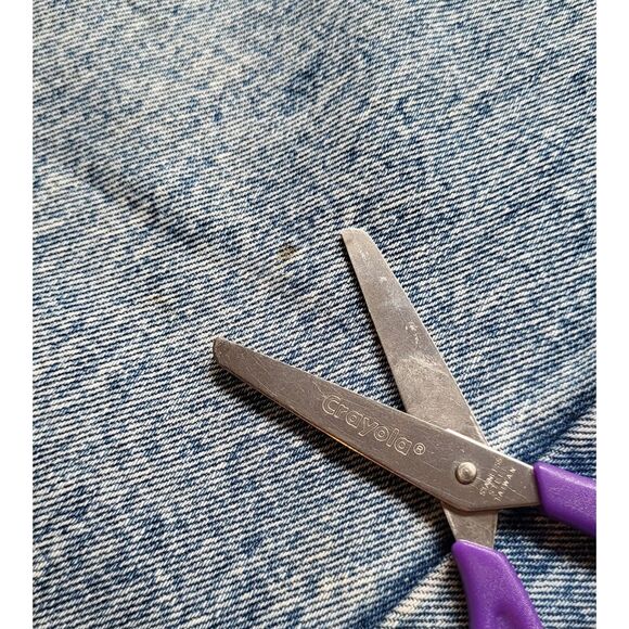 Retro Vintage Womens Totti Acid Wash Snap Ankle Hi Waist Mom Jeans 80S - Picture 7 of 12